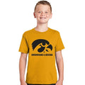 Iowa Hawkeyes Youth Swimming and Diving Tee - Gold