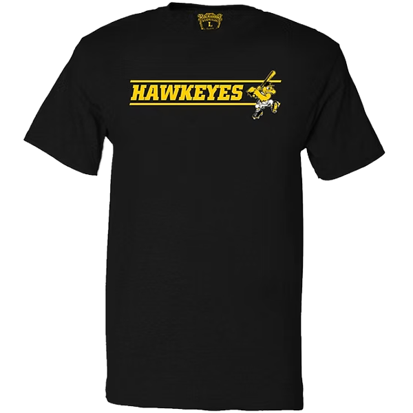 Iowa Hawkeyes Baseball Stripe Tee