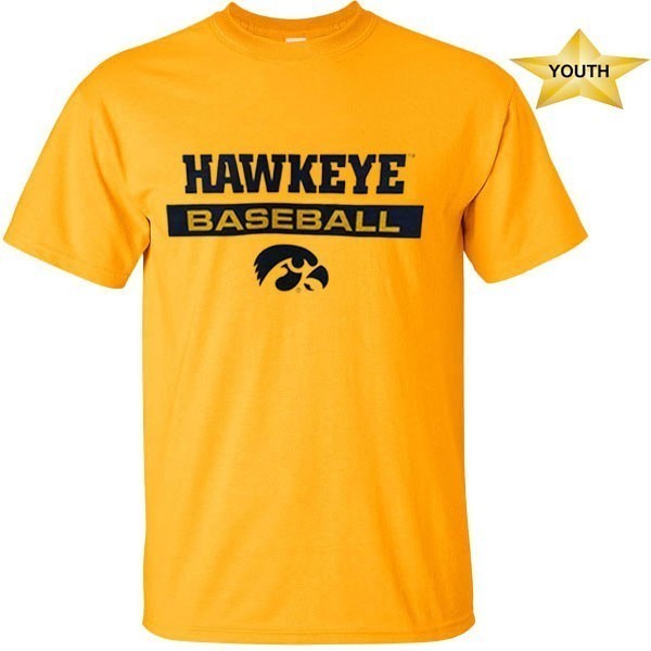 Iowa Hawkeyes Youth Baseball Tee