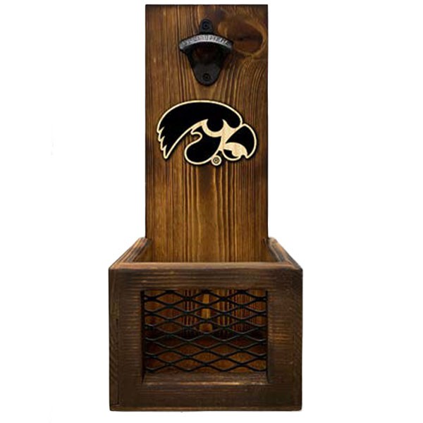 Iowa Hawkeyes Tigerhawk Bottle Opener Cap Catcher