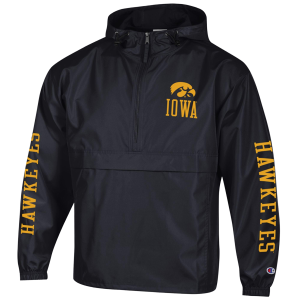 Iowa Hawkeyes 1/2 Zip Pack n Go Jacket