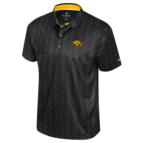 Iowa Hawkeye Football Print Polo