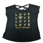 Iowa Hawkeyes Girls Ember Cross Back Tee