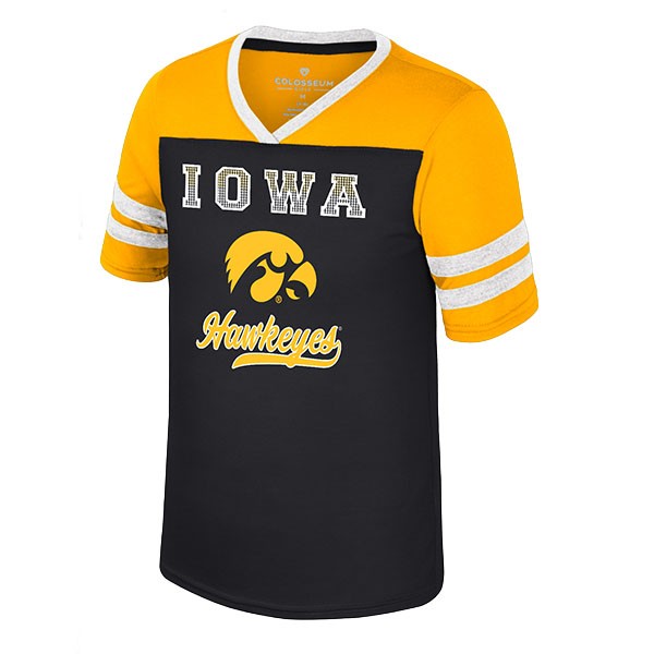 Iowa Hawkeyes Girls Princess Bubblegum Bling Tee