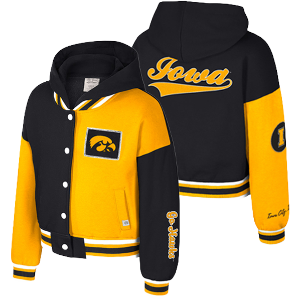 Iowa Hawkeyes Girls Petal Letterman Jacket