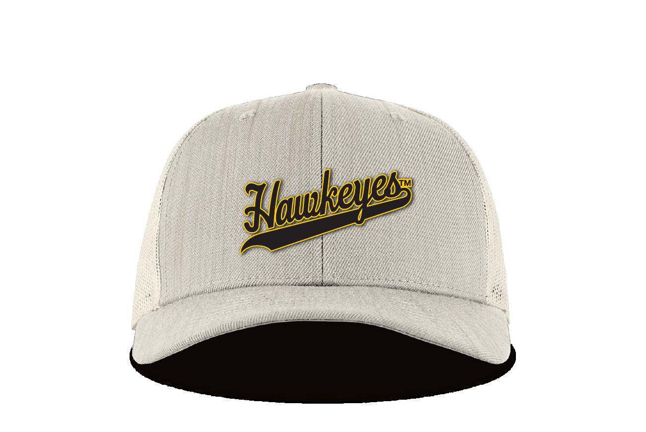 Iowa Hawkeyes Script Curved Trucker Hat BEIGE