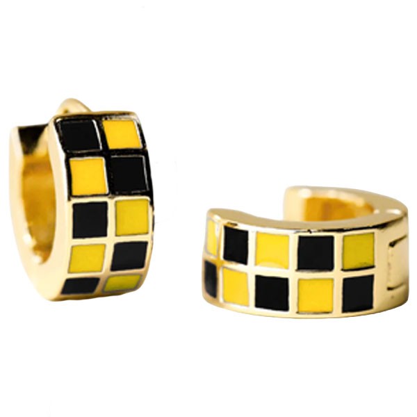 Iowa Hawkeyes Checkered Earrings