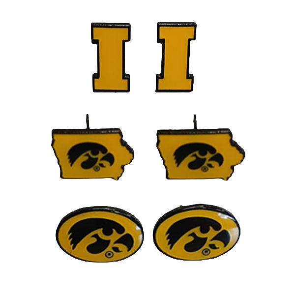 Iowa Hawkeyes 3PK Earring Set