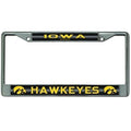 Iowa Hawkeyes Bling Chrome License Plate Frame