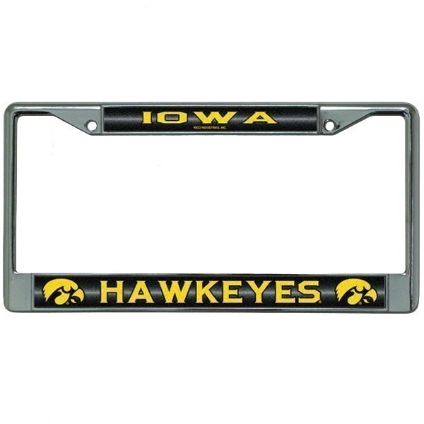 Iowa Hawkeyes Bling Chrome License Plate Frame