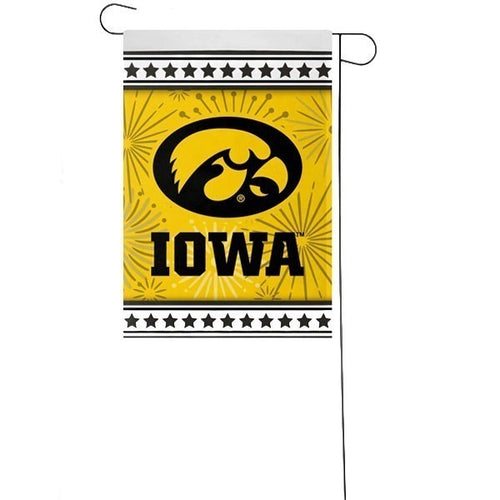 Iowa Hawkeyes Americana Garden Flag