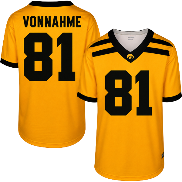 Iowa Hawkeyes Custom Youth Football Player Jersey