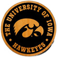 Iowa Hawkeyes Gold Tigerhawk Wooden Magnet