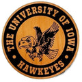 Iowa Hawkeyes Gold Flying Hawk Wooden Magnet