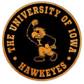 Iowa Hawkeyes Black Fighting Herky Wooden Magnet