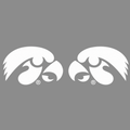 Iowa Hawkeyes Mirror Tigerhawk Decals 6.6 X 2