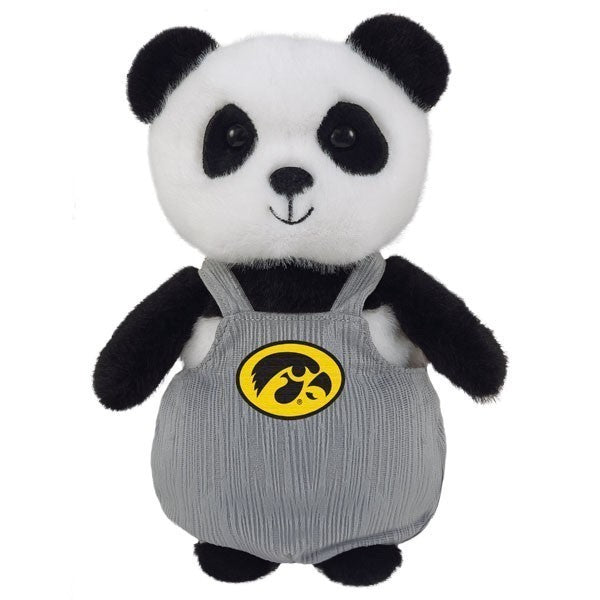 Iowa Hawkeyes Panda Critter with Overalls