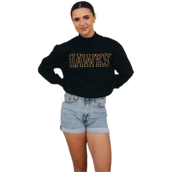 Iowa Hawkeyes Women's Outline Mock Crew