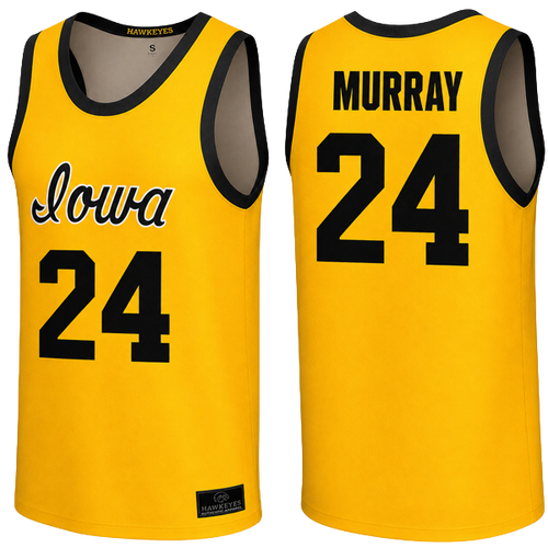 Iowa Hawkeyes Basketball Player Script Jersey