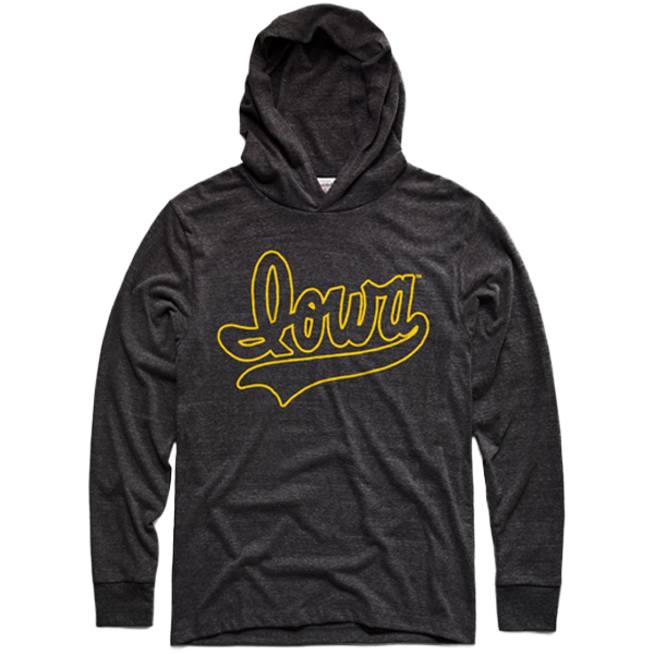 Iowa Hawkeyes Long Sleeve Script Hoodie Tee