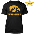 Iowa Hawkeyes Youth SS Tigerhawk over Wrestling Tee