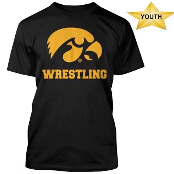 Iowa Hawkeyes Youth SS Tigerhawk over Wrestling Tee