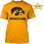 Iowa Hawkeyes Youth SS Tigerhawk over Wrestling Tee